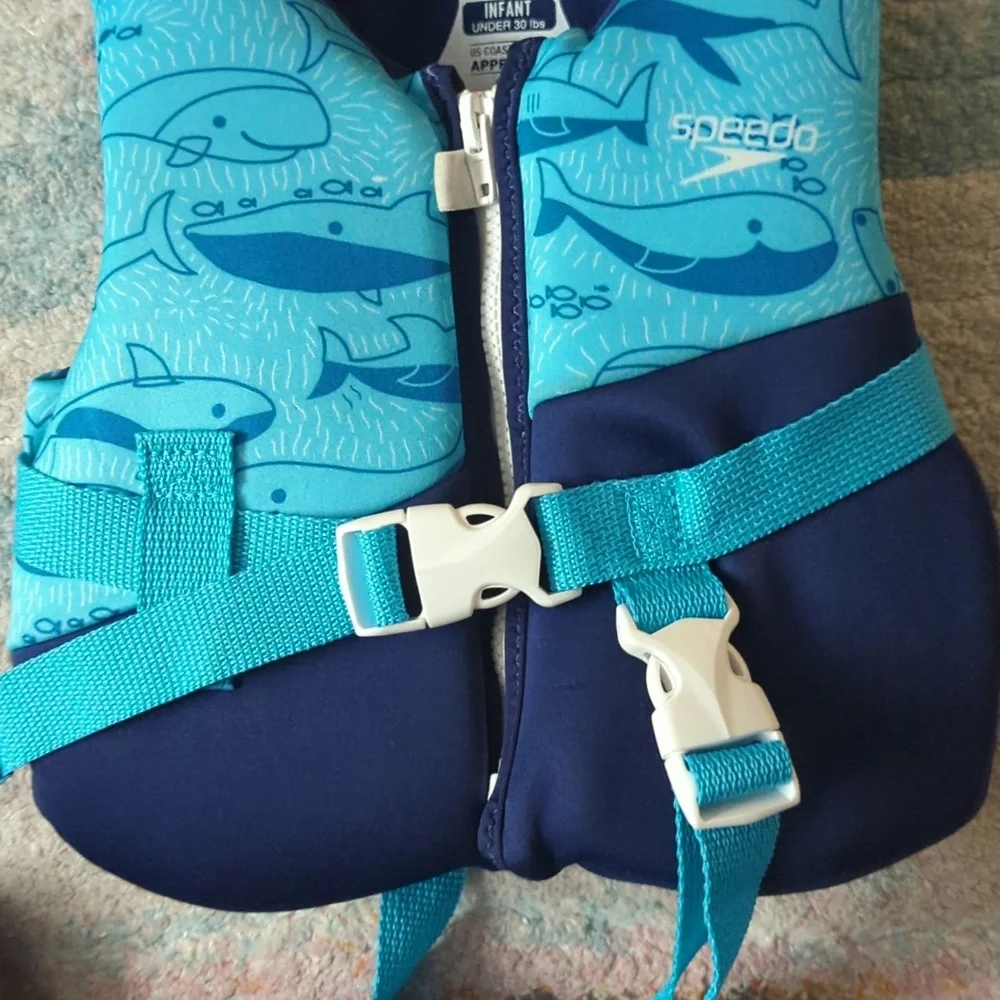 Infant Under 30 Lbs Speedo Kids Lifejacket Infant Blue Whale Summer Beach
